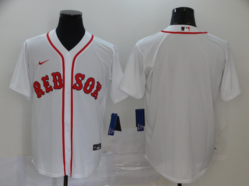 Men's Boston Red Sox White Home Team Blank Jersey